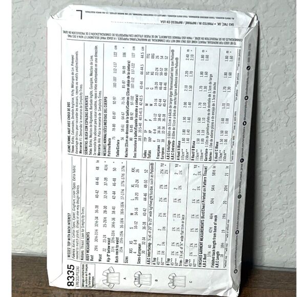 Simplicity 8335 A Sewing Pattern Learn Sew Women Blouse Shirt Top Uncut XXS-XXL - Picture 2 of 2